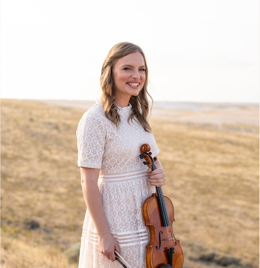 Kerstin Smiling With Violin